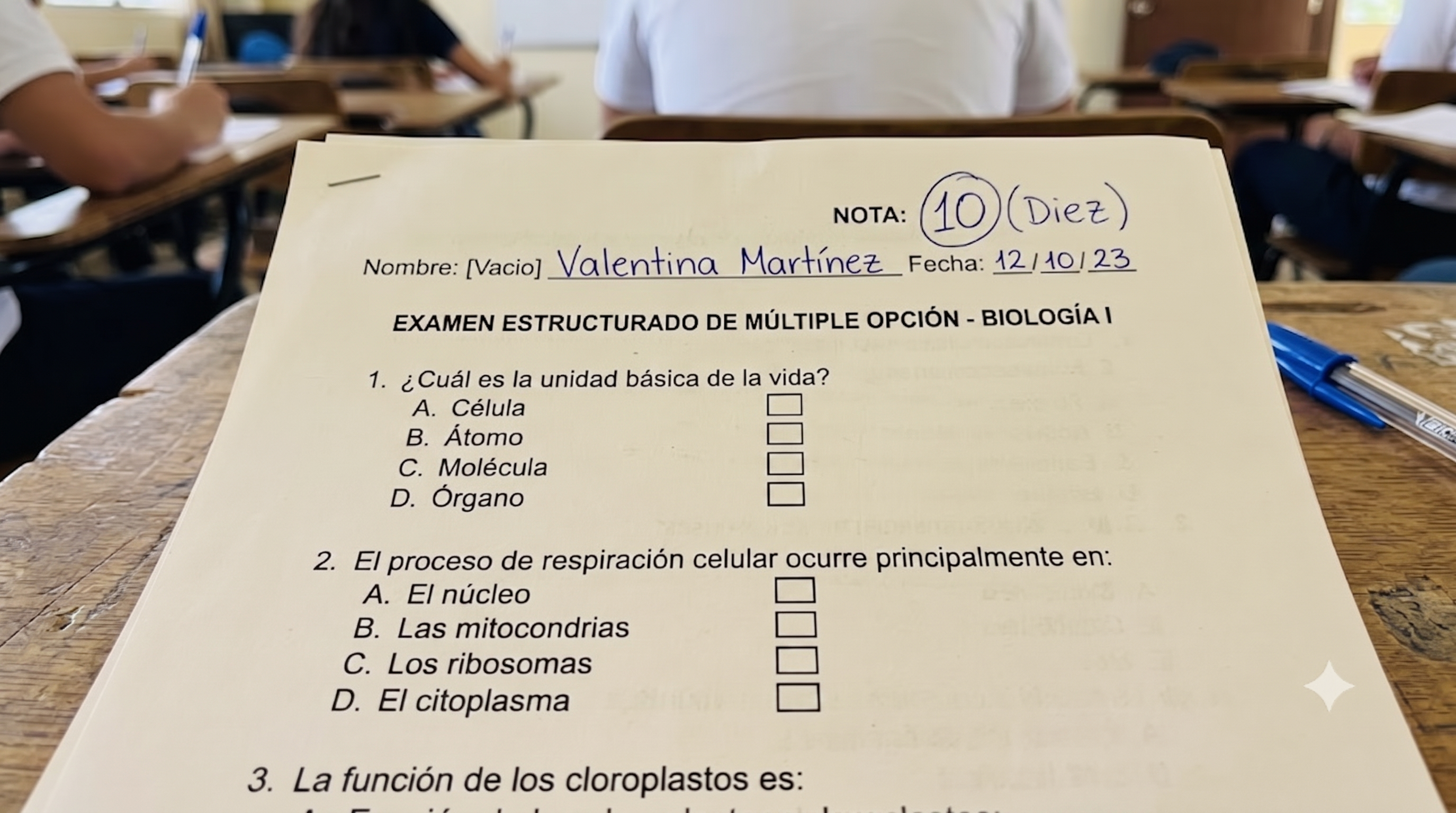#7 – Diez puntos por un examen en blanco